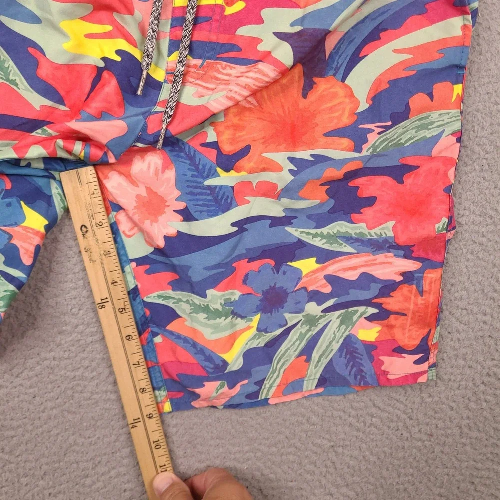 Neff Mens Swim Trunks Medium Floral Camo Board Shorts Multicolor Colorful